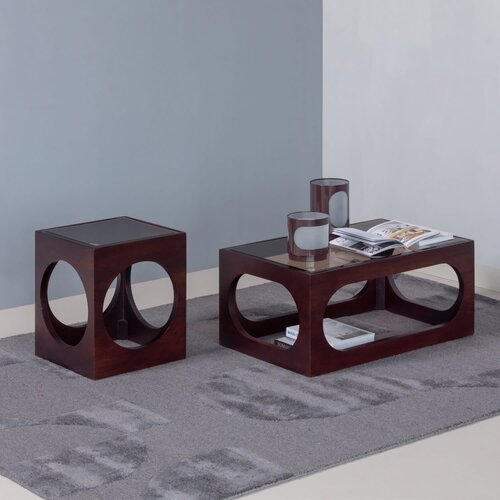 Woood Salontafel Trax - Acaciahout Bruin Woood Salontafel Trax - Acaciahout Bruin