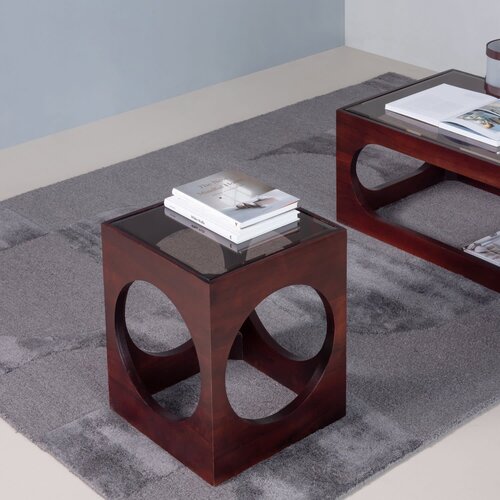 Woood Bijzettafel Trax - Acaciahout Bruin Woood Bijzettafel Trax - Acaciahout Bruin