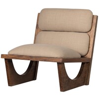 Opulent Fauteuil - Bouclé/Hout Naturel