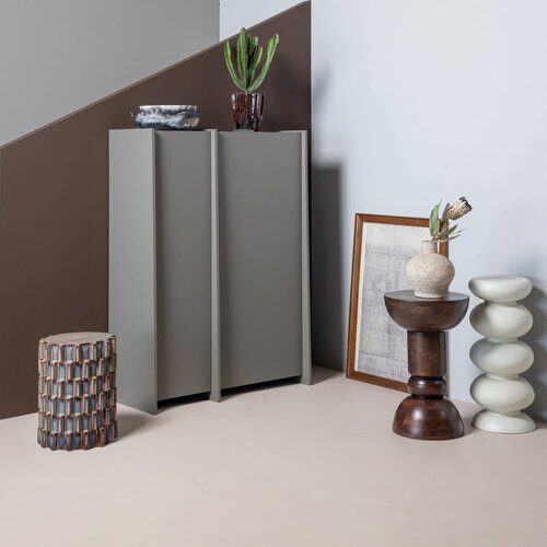 Woood Brock Kast met 2 deuren - Warmgrijs Woood Brock Kast met 2 deuren - Warmgrijs