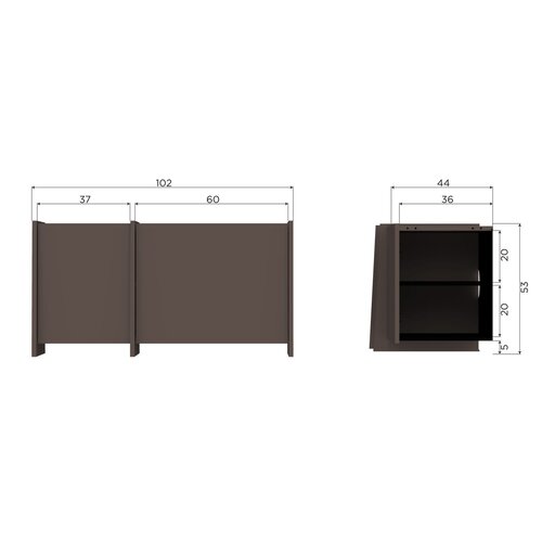 Woood Brock Tv Meubel 102 cm - Middenbruin Woood Brock Tv Meubel 102 cm - Middenbruin