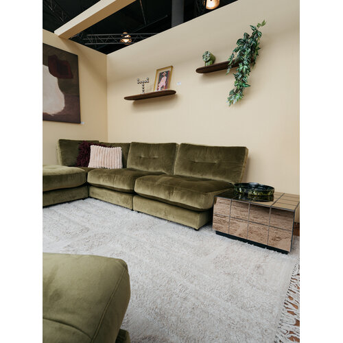 COMF Collection Oslo Zetel: Opstelling: 1-zit (zonder armen) + hoekelement + 2x 1-zit (zonder armen) + hocker 95 x 95 cm - Stof Juke 59 (Cat. E) COMF Collection Oslo Zetel: Opstelling: 1-zit (zonder armen) + hoekelement + 2x 1-zit (zonder armen) + hocker 95 x 95 cm - Stof Juke 59 (Cat. E)
