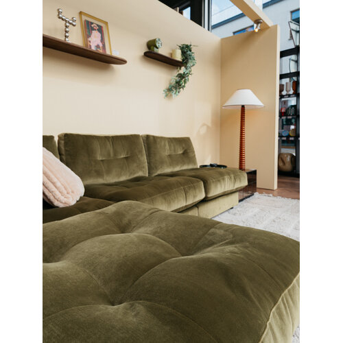 COMF Collection Oslo Zetel: Opstelling: 1-zit (zonder armen) + hoekelement + 2x 1-zit (zonder armen) + hocker 95 x 95 cm - Stof Juke 59 (Cat. E) COMF Collection Oslo Zetel: Opstelling: 1-zit (zonder armen) + hoekelement + 2x 1-zit (zonder armen) + hocker 95 x 95 cm - Stof Juke 59 (Cat. E)