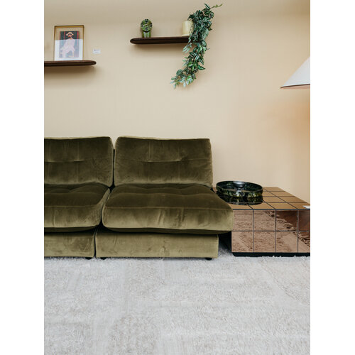 COMF Collection Oslo Zetel: Opstelling: 1-zit (zonder armen) + hoekelement + 2x 1-zit (zonder armen) + hocker 95 x 95 cm - Stof Juke 59 (Cat. E) COMF Collection Oslo Zetel: Opstelling: 1-zit (zonder armen) + hoekelement + 2x 1-zit (zonder armen) + hocker 95 x 95 cm - Stof Juke 59 (Cat. E)