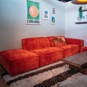 COMF Collection Lima Zetel - Opstelling: Hocker 105 x 70 cm + 1,5-zit (zonder armen) + 1,5-zit (arm rechts) - Stof: Levis 25 (cat. E) COMF Collection Lima Zetel - Opstelling: Hocker 105 x 70 cm + 1,5-zit (zonder armen) + 1,5-zit (arm rechts) - Stof: Levis 25 (cat. E)