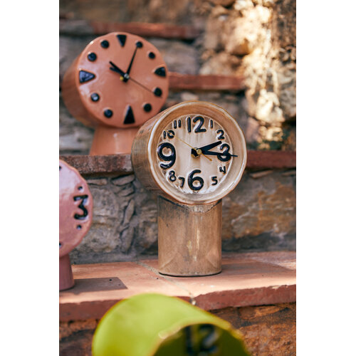 HKliving Klok Keramiek - Retro Cream HKliving Klok Keramiek - Retro Cream