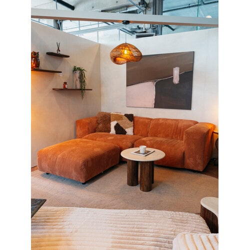 COMF Collection Zetel Snug - 1,5-zit XL links + 1,5-zit arm rechts + Hocker 100 x 100 cm - Stof: Soop 41 (Cat. B)