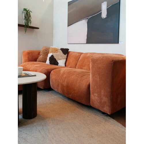 COMF Collection Zetel Snug - 1,5-zit XL links + 1,5-zit arm rechts + Hocker 100 x 100 cm - Stof: Soop 41 (Cat. B)