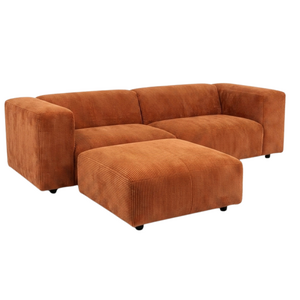 COMF Collection Zetel Snug - 1,5-zit XL links + 1,5-zit arm rechts + Hocker 100 x 100 cm - Stof: Soop 41 (Cat. B) COMF Collection Zetel Snug - 1,5-zit XL links + 1,5-zit arm rechts + Hocker 100 x 100 cm - Stof: Soop 41 (Cat. B)