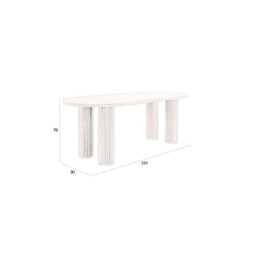 Zuiver Eettafel Dean - 220 x 90 cm Zuiver Eettafel Dean - 220 x 90 cm