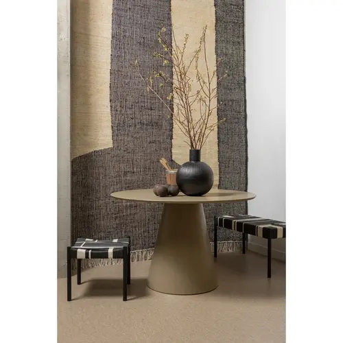 Woood Ronde Eettafel Jorre Ø120 CM - Militair Bruin Woood Ronde Eettafel Jorre Ø120 CM - Militair Bruin