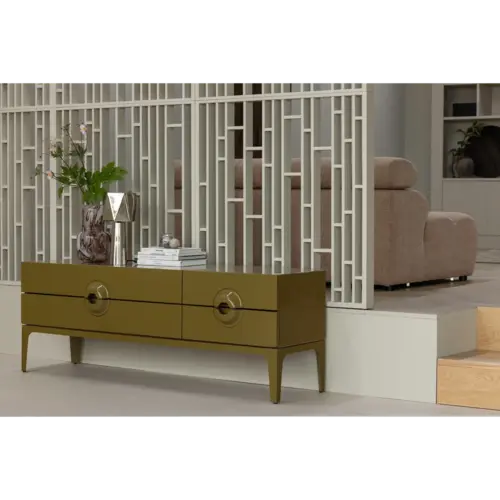 Woood TV-Meubel Merge - Honinggeel