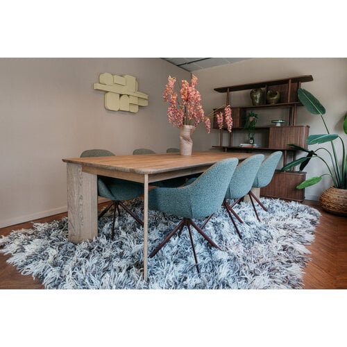 Woood Tablo: Eettafel Afgerond Cashmere Brown - 240 x 100 cm