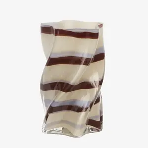 Madam Stoltz Twisted Vase - Stripes