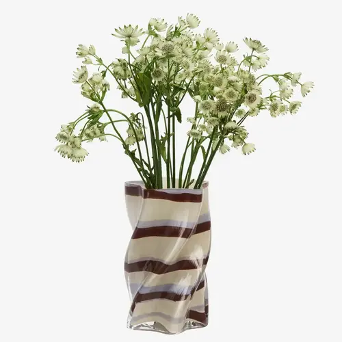 Madam Stoltz Twisted Vase - Stripes Madam Stoltz Twisted Vase - Stripes