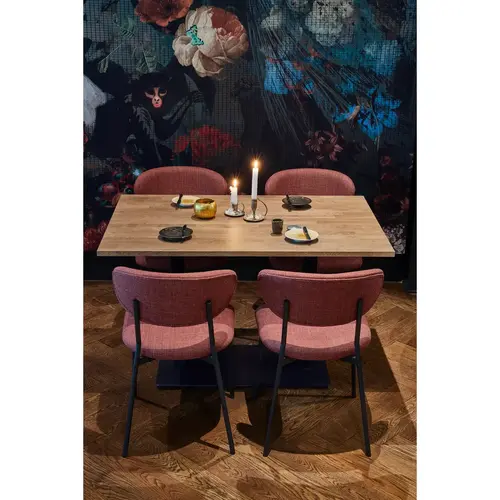 Woood Tablo: Eettafel Recht Cashmere Brown - 120 x 80 cm