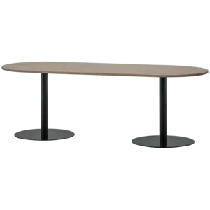 Woood Tablo: Eettafel Ovaal Pebble Grey - 220 x 90 cm