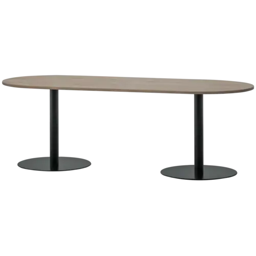 Woood Tablo: Eettafel Ovaal Pebble Grey - 220 x 90 cm