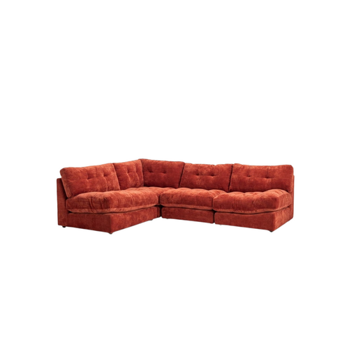 COMF Collection Oslo Zetel: Opstelling 1,5-zit arm links + 1-zit + hoekelement + 1-zit arm rechts - Stof Levis 25 (Cat. E) COMF Collection Oslo Zetel: Opstelling 1,5-zit arm links + 1-zit + hoekelement + 1-zit arm rechts - Stof Levis 25 (Cat. E)