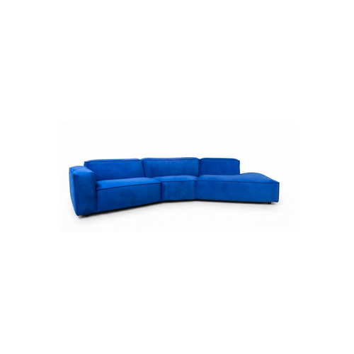 COMF Collection Lima zetel - Opstelling: 1,5 zit L + Trapeze + Ottomaan - in Stof: Eight, cobalt 46 (cat.F)