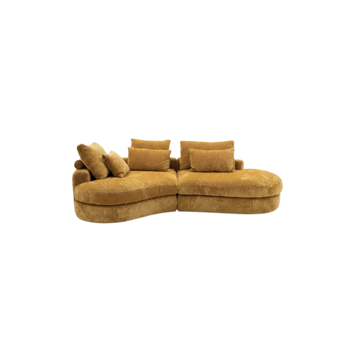 COMF Collection Zetel Toulouse - Opstelling: Eiland links + Ottomaan Rond S rechts - Stof: Maggy 490 (cat. A)