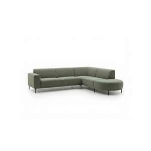 COMF Collection Zetel Helsinki - Opstelling: 2,5 zit arm L + Longchair rond R - Stof Pine (cat. E)