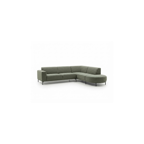 COMF Collection Zetel Helsinki - Opstelling: 2,5 zit arm L + Longchair rond R - Stof Pine (cat. E)