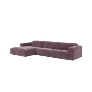 COMF Collection Zetel Lima - Opstelling: Divan L + 2,5 zit R - Stof Levis cat. E - kleur lila