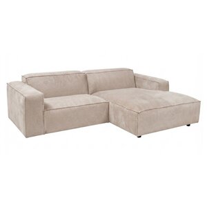 Zetel Lima - Opstelling: 1,5 zit arm L + Divan R - Stof Cord beige Zetel Lima - Opstelling: 1,5 zit arm L + Divan R - Stof Cord beige