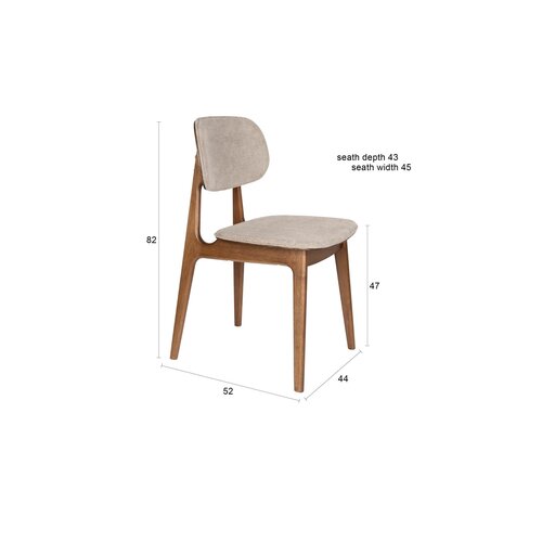 Zuiver Marais Stoel - Beige Zuiver Marais Stoel - Beige