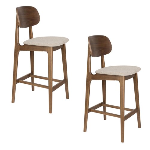 Zuiver Marais Barstoel -Wood/ Beige Zuiver Marais Barstoel -Wood/ Beige