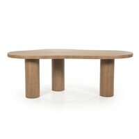 Eettafel Bobbie - Walnoot Fineer Lichtbruin - 215 x 110 cm