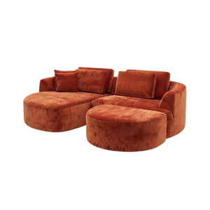 COMF Collection Zetel Cobble - Opstelling: Divan L + 1.5-zit XL R + Hocker Half Rond- Stof: Levis 25 (cat. E) COMF Collection Zetel Cobble - Opstelling: Divan L + 1.5-zit XL R + Hocker Half Rond- Stof: Levis 25 (cat. E)