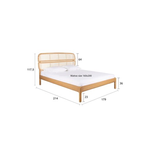 Zuiver Bed Storm - Webbing Natural 160 x 200 cmp Zuiver Bed Storm - Webbing Natural 160 x 200 cmp