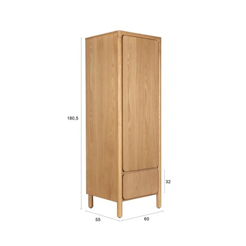 Zuiver Cabinet Storm - One door - Natural Zuiver Cabinet Storm - One door - Natural