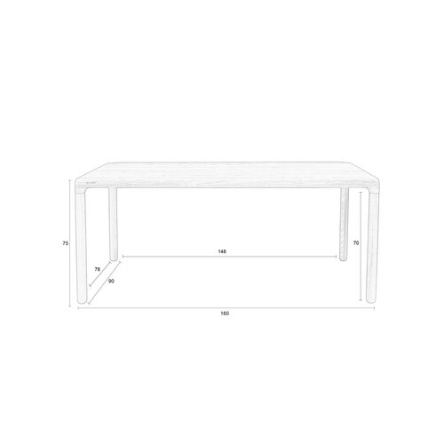 Zuiver Eettafel Storm 160 x 90 cm - Natural Zuiver Eettafel Storm 160 x 90 cm - Natural