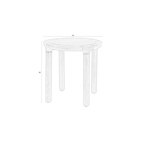 Zuiver Bijzettafel Storm - Walnut