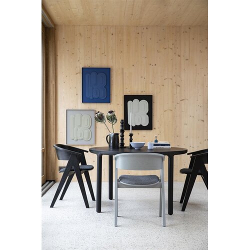 Zuiver Eettafel Storm Rond - Black 128 cm