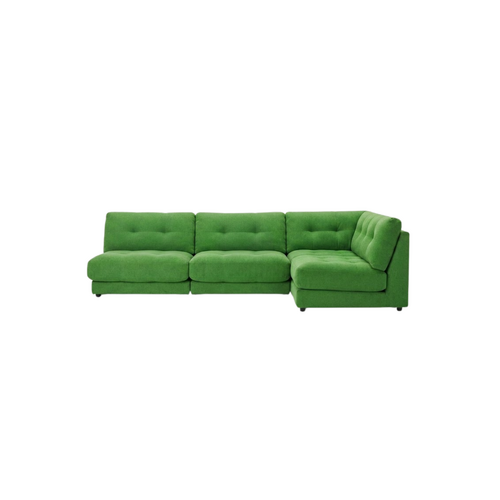 COMF Collection Oslo Zetel met Loungebed: Opstelling 1-zit + 1-zit + Hoekelement (rechts) - Stof Boogie 157 (Apple) (Cat. G) COMF Collection Oslo Zetel met Loungebed: Opstelling 1-zit + 1-zit + Hoekelement (rechts) - Stof Boogie 157 (Apple) (Cat. G)