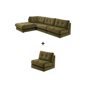 COMF Collection Toonzaalmodel Oslo Zetel: Opstelling: hoekelement + 2x 1-zit (zonder armen) + hocker 95 x 95 cm + 1-zit (zonder armen)- Stof Juke 59 (Cat. E) COMF Collection Toonzaalmodel Oslo Zetel: Opstelling: hoekelement + 2x 1-zit (zonder armen) + hocker 95 x 95 cm + 1-zit (zonder armen)- Stof Juke 59 (Cat. E)