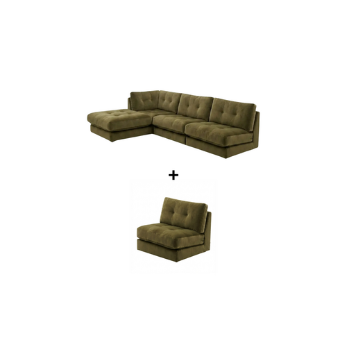 COMF Collection Toonzaalmodel Oslo Zetel: Opstelling: hoekelement + 2x 1-zit (zonder armen) + hocker 95 x 95 cm + 1-zit (zonder armen)- Stof Juke 59 (Cat. E) COMF Collection Toonzaalmodel Oslo Zetel: Opstelling: hoekelement + 2x 1-zit (zonder armen) + hocker 95 x 95 cm + 1-zit (zonder armen)- Stof Juke 59 (Cat. E)