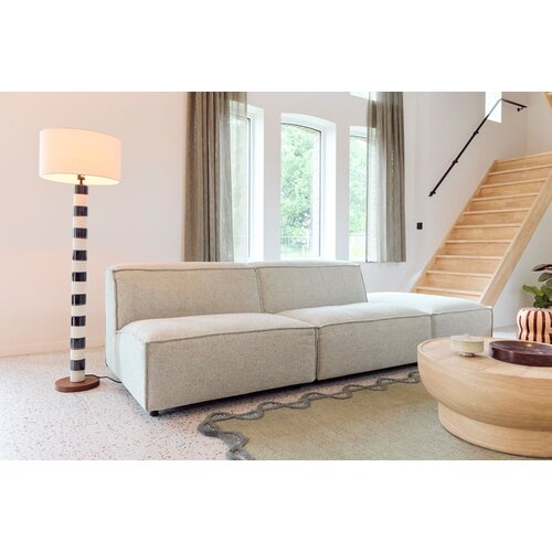 COMF Collection Lima zetel - Opstelling: 2x 1.5-zit (zonder arm) + Hocker (± 105x70 cm.- Stof: Preziosa 71 (cat. C)