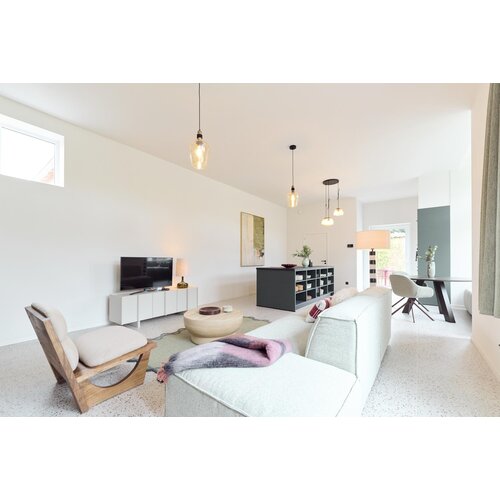 COMF Collection Lima zetel - Opstelling: 2x 1.5-zit (zonder arm) + Hocker (± 105x70 cm.- Stof: Preziosa 71 (cat. C)