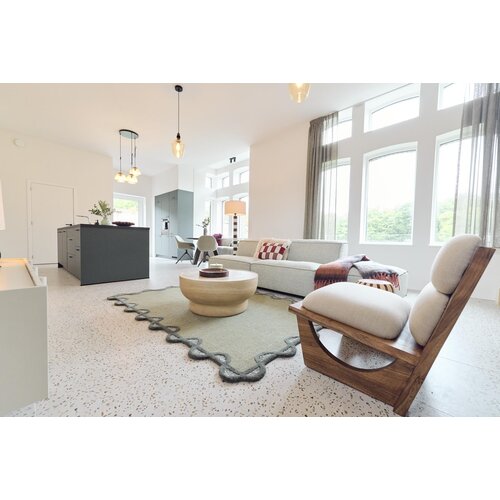COMF Collection Lima zetel - Opstelling: 2x 1.5-zit (zonder arm) + Hocker (± 105x70 cm.- Stof: Preziosa 71 (cat. C)