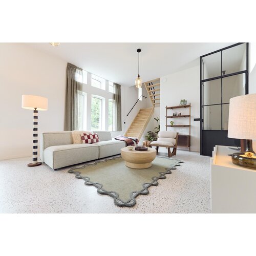 COMF Collection Lima zetel - Opstelling: 2x 1.5-zit (zonder arm) + Hocker (± 105x70 cm.- Stof: Preziosa 71 (cat. C)