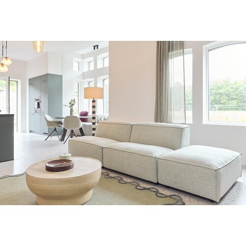 COMF Collection Lima zetel - Opstelling: 2x 1.5-zit (zonder arm) + Hocker (± 105x70 cm.- Stof: Preziosa 71 (cat. C)