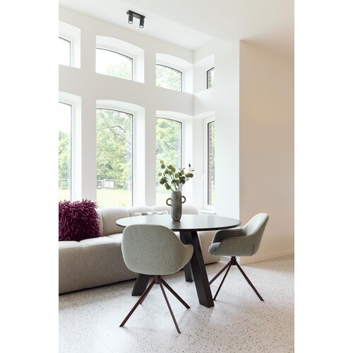 COMF Collection Miro met draaipoot in Daisy 206 (cat. E) met Dark Brown Frame (8016)
