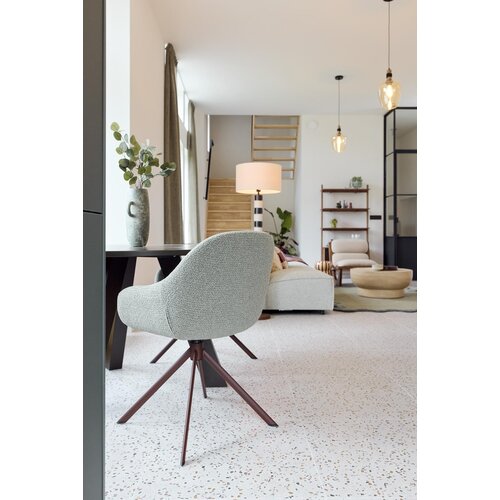 COMF Collection Miro met draaipoot in Daisy 206 (cat. E) met Dark Brown Frame (8016)