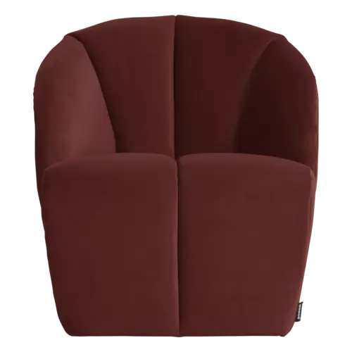 Woood Draaifauteuil Mojo - Velvet Kastanjebruin Woood Draaifauteuil Mojo - Velvet Kastanjebruin