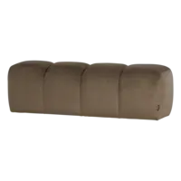 Mojo Eetbank (164 cm Zonder Rugleuning) - Velvet Taupe